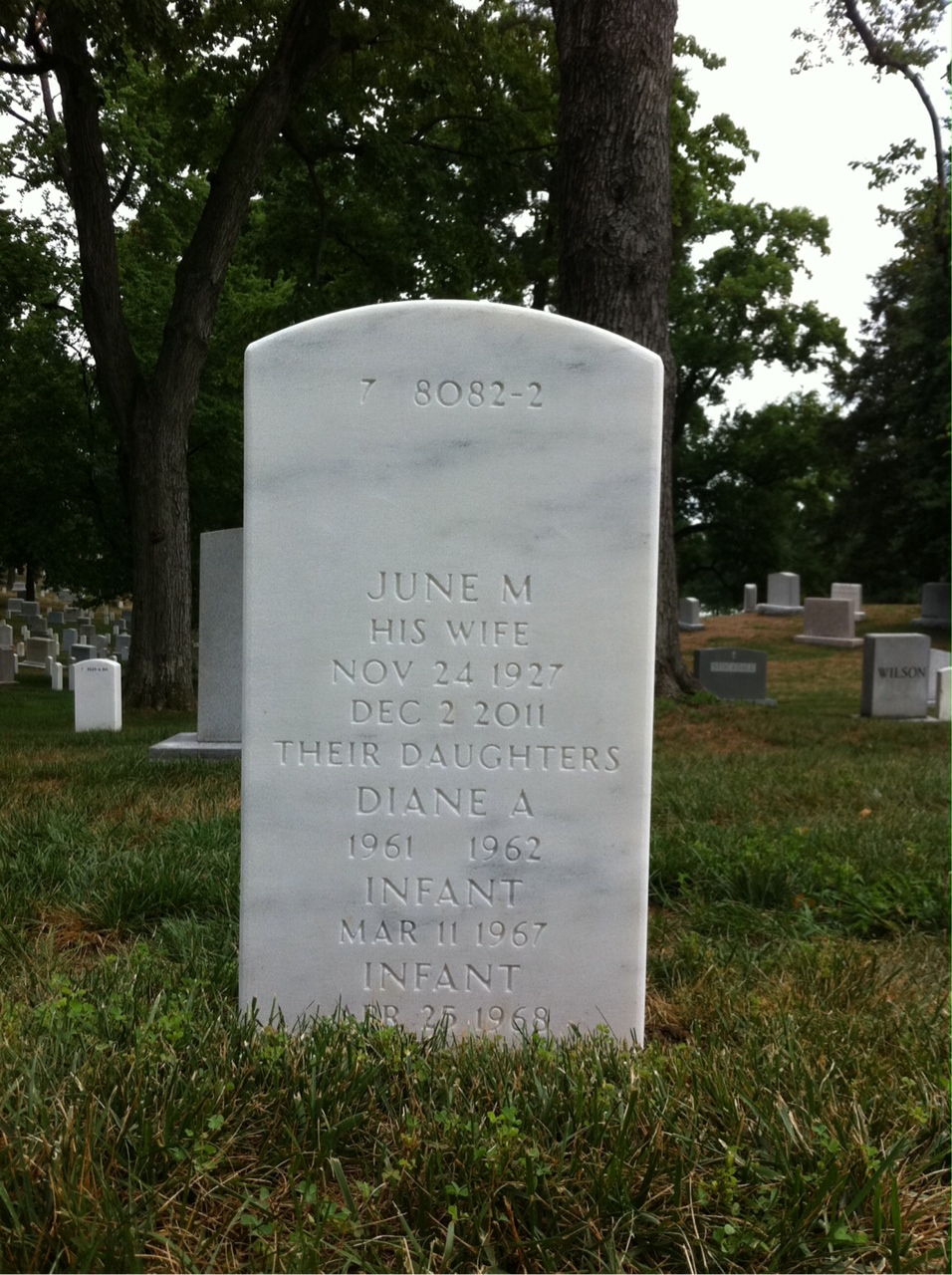Back of headstone — Ray Benson