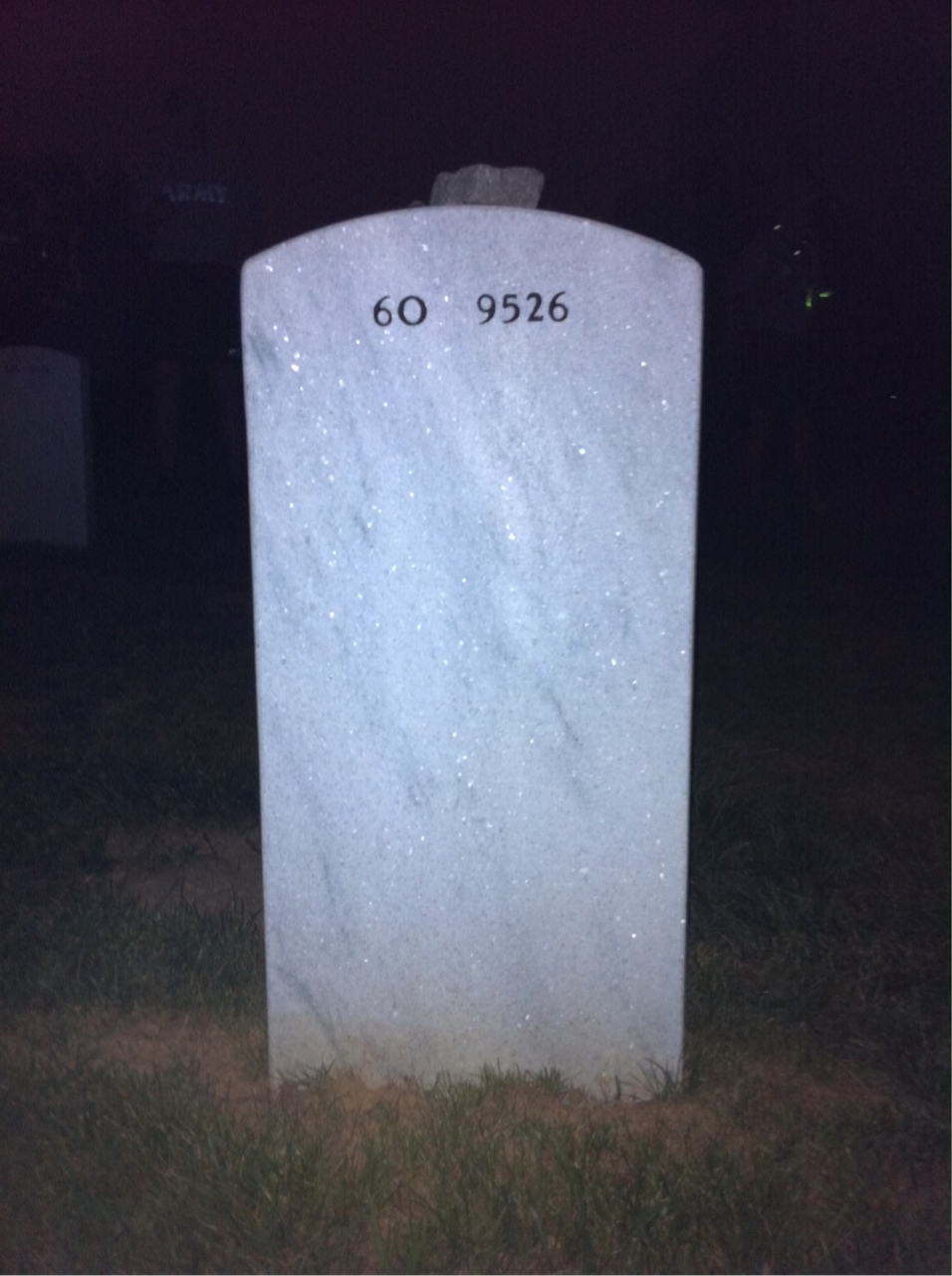 Back of headstone — Leston Michael Winters