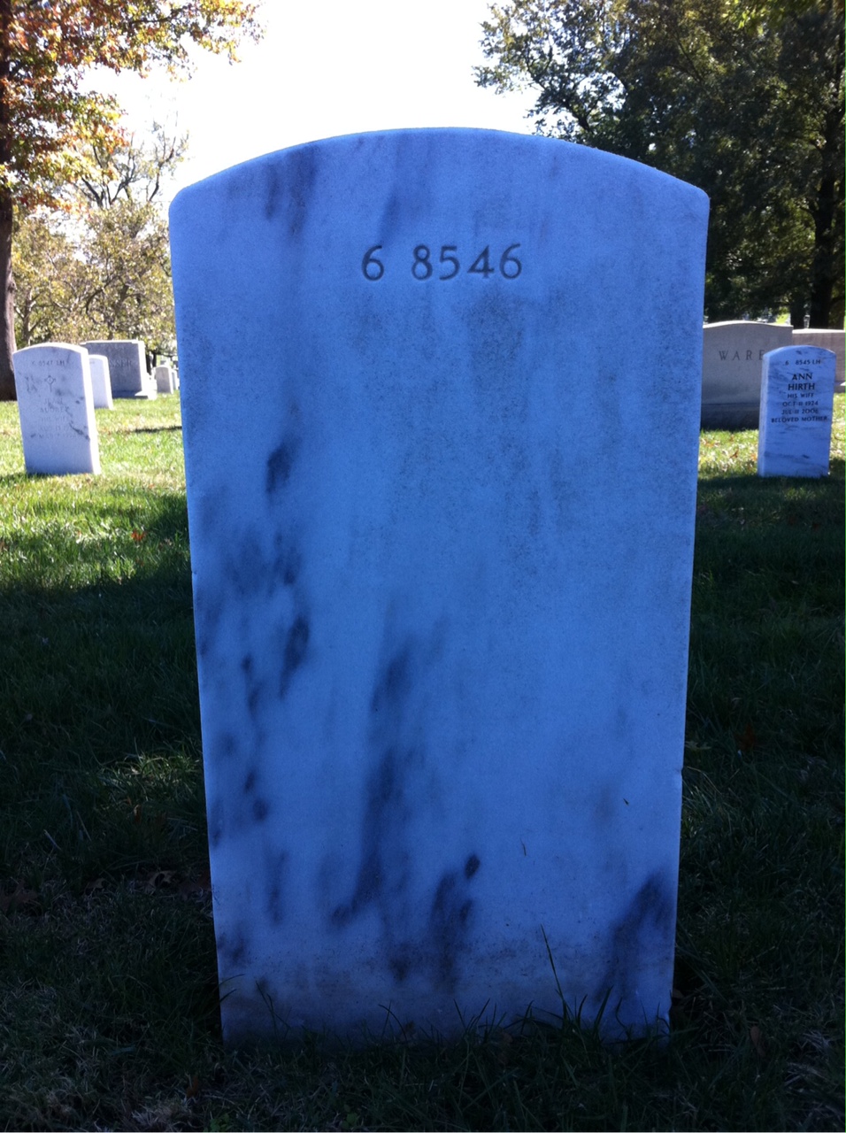 Back of headstone — Floyd Allen