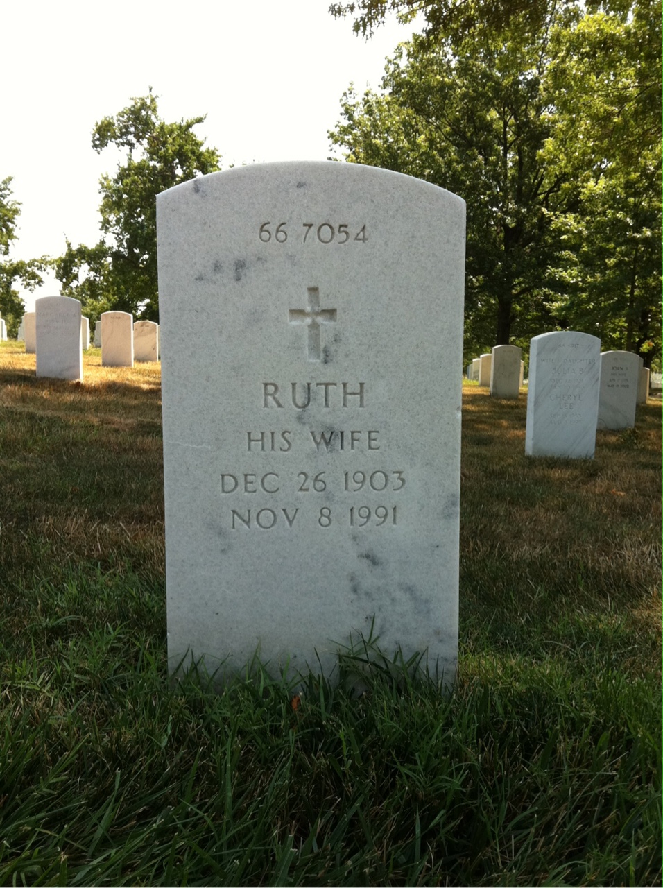 Back of headstone — William Bartlett