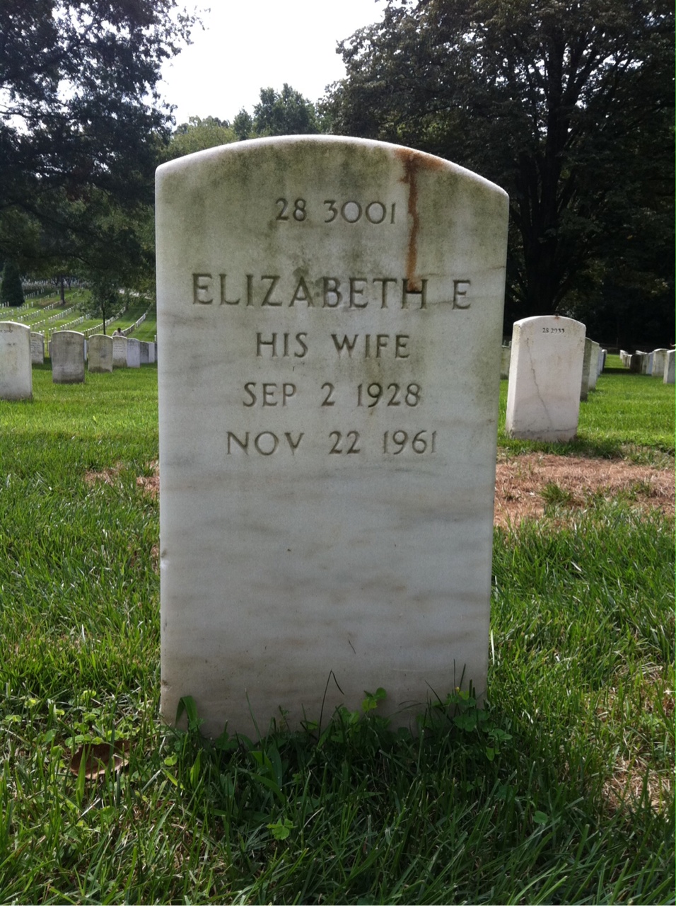 Back of headstone — Claude Begle