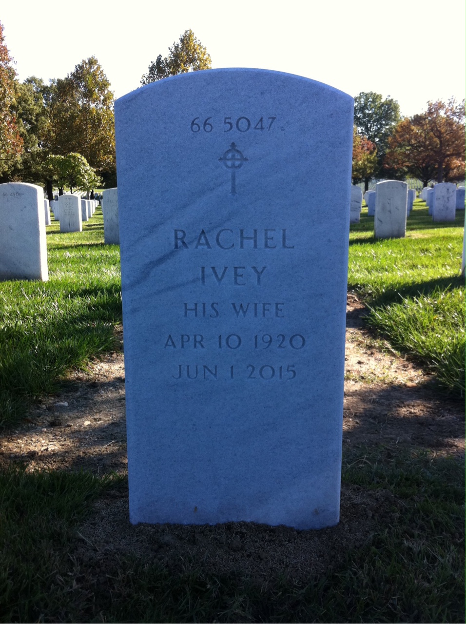 Back of headstone — Erwin Mischker