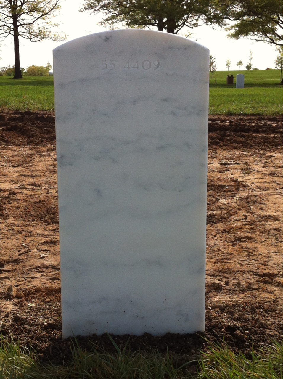 Back of headstone — Myron Murley