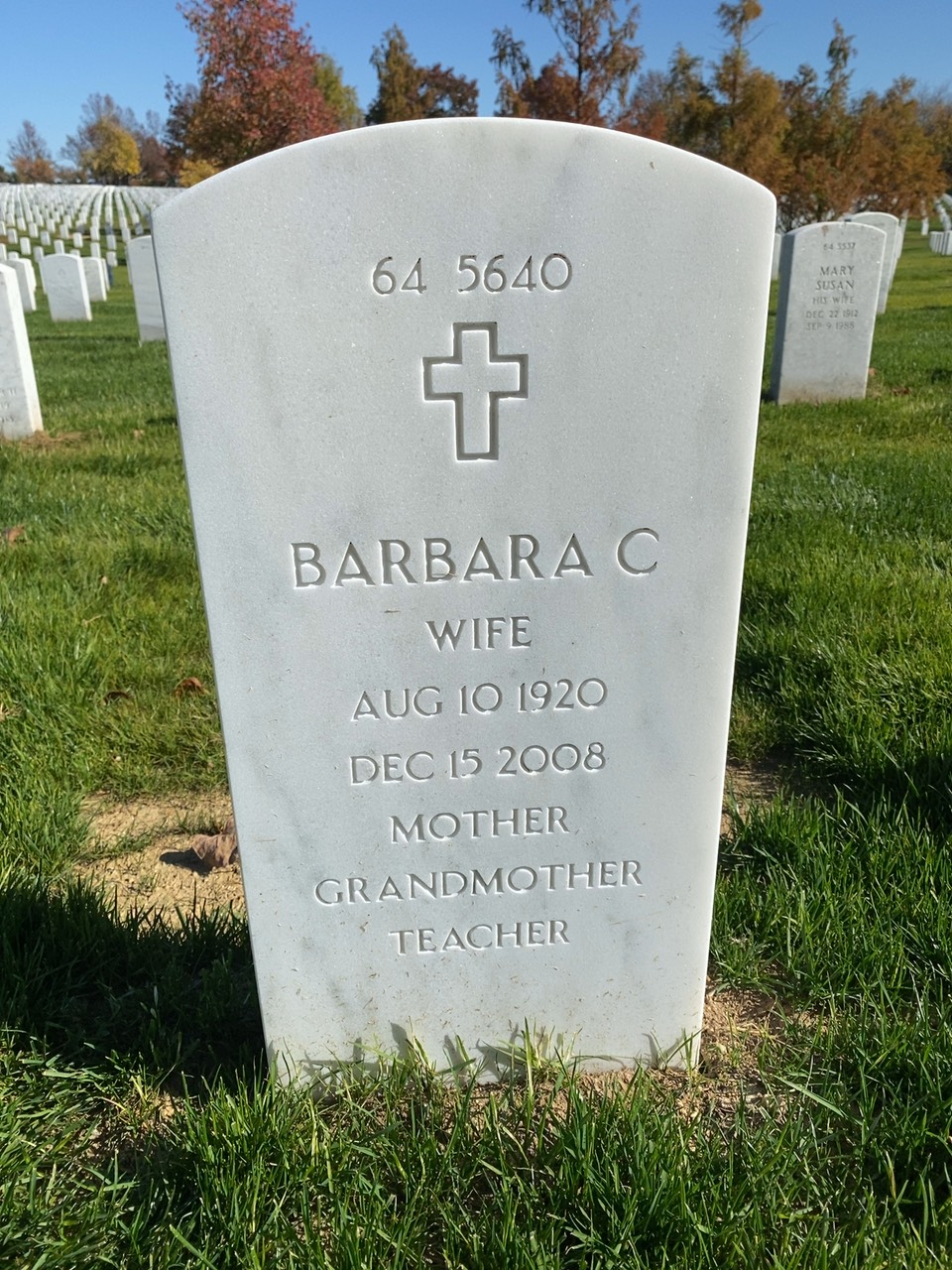 Back of headstone — Robert Hemm