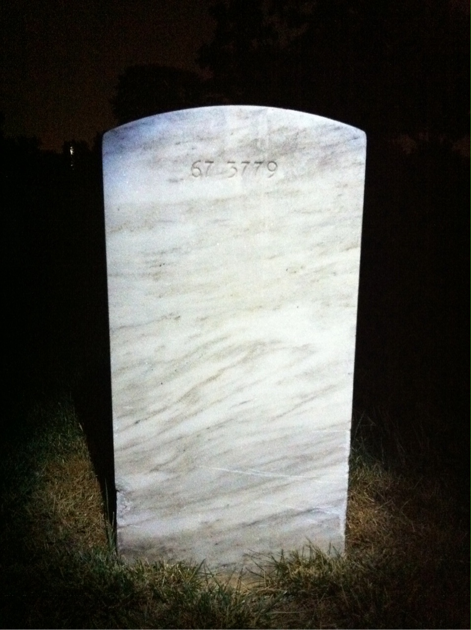 Back of headstone — Robert Miller