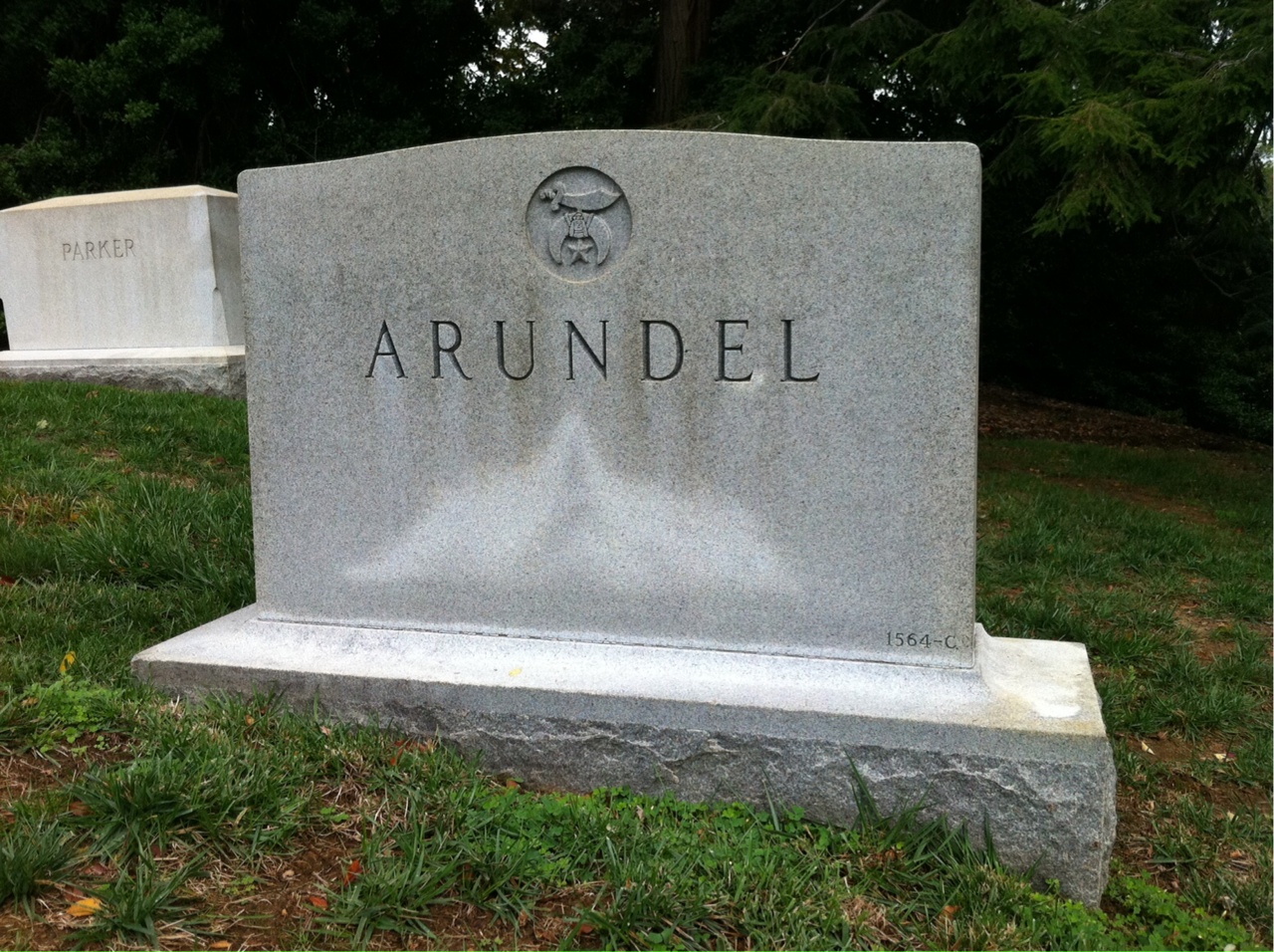 Back of headstone — Helen Arundel