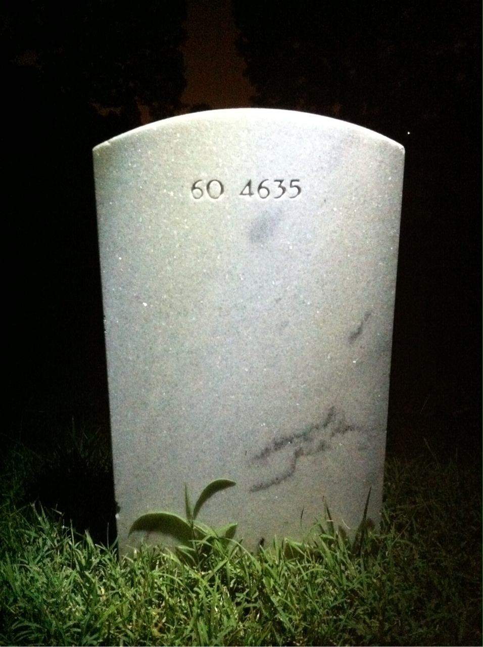 Back of headstone — Allen Barnum