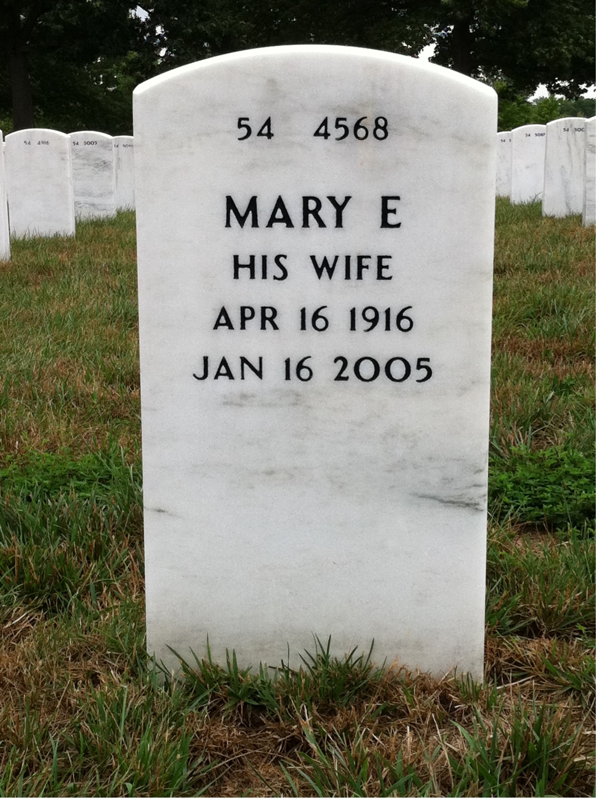 Back of headstone — T P Rankin