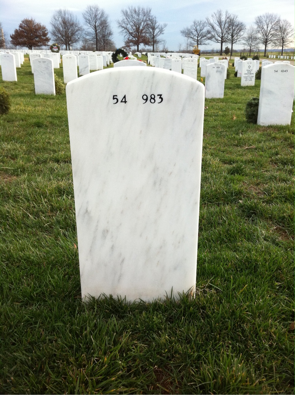 Back of headstone — Larry Douglas