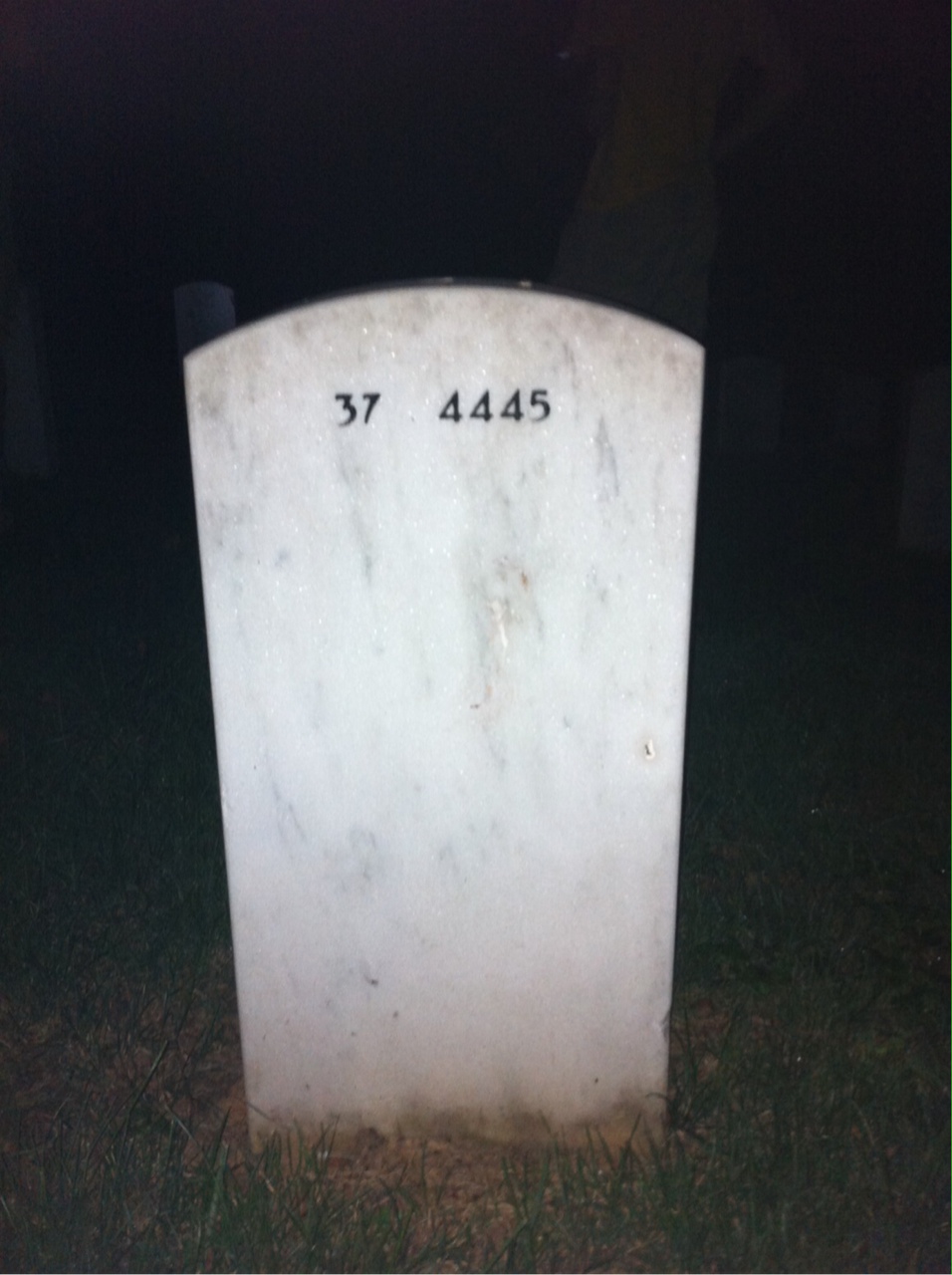 Back of headstone — Roy White