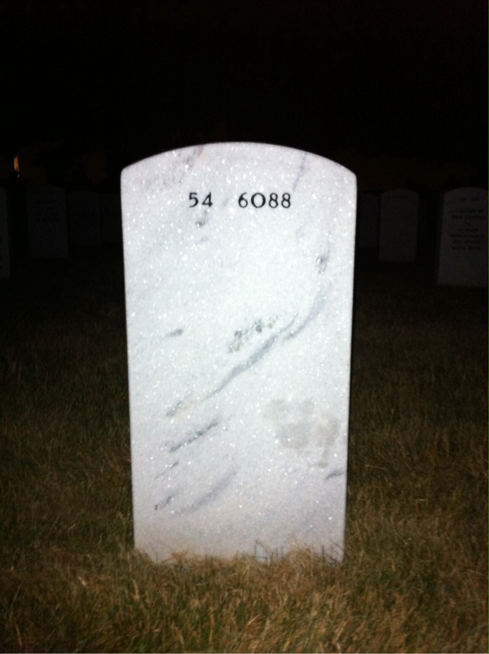 Back of headstone — Javier Venzor