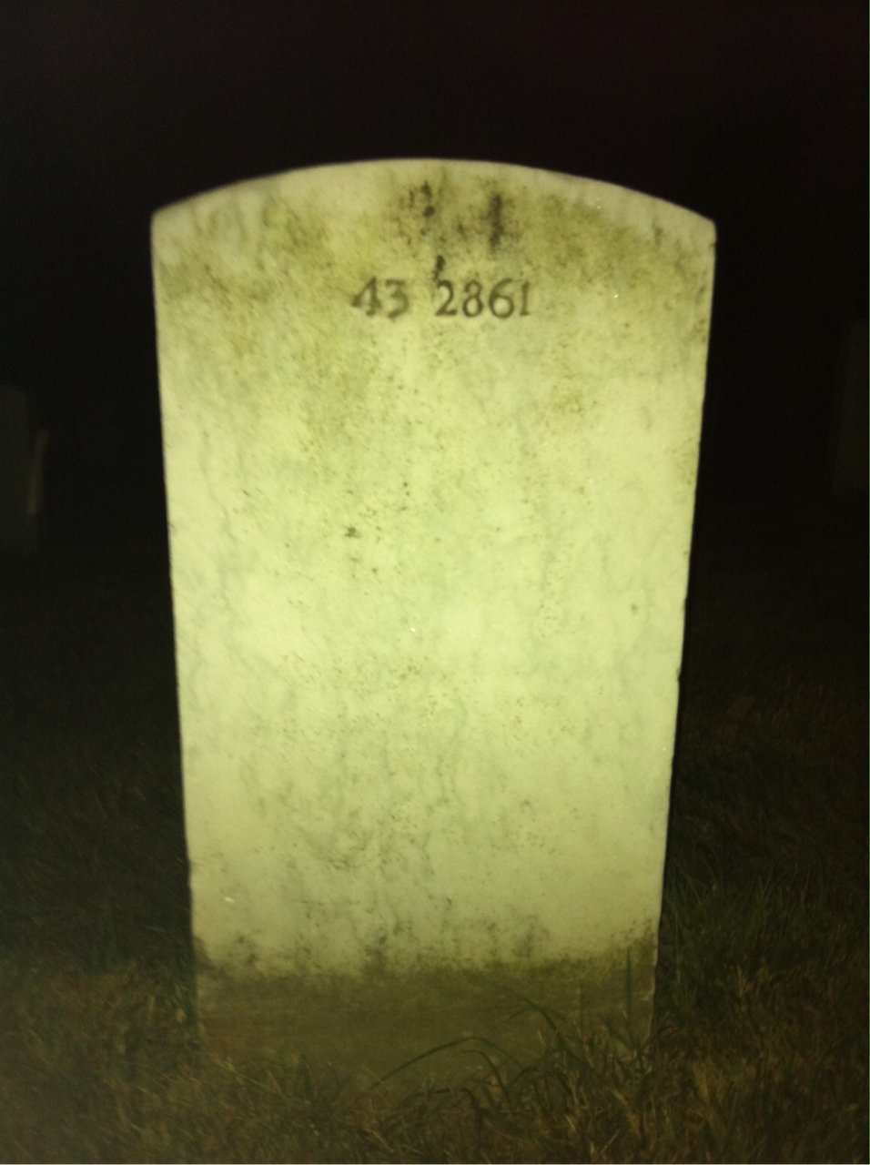 Back of headstone — George Adelman