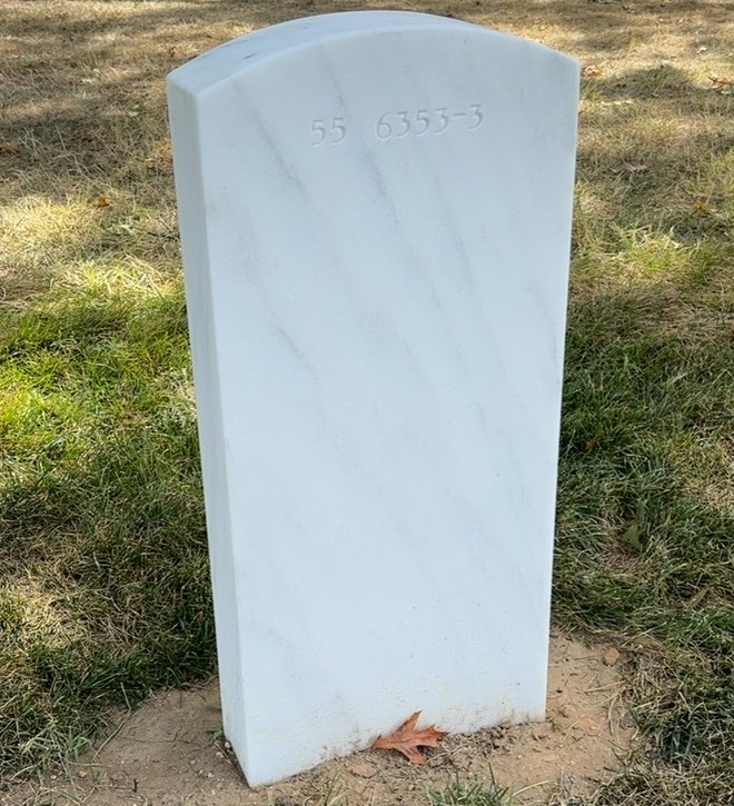 Back of headstone — William Lee Casey