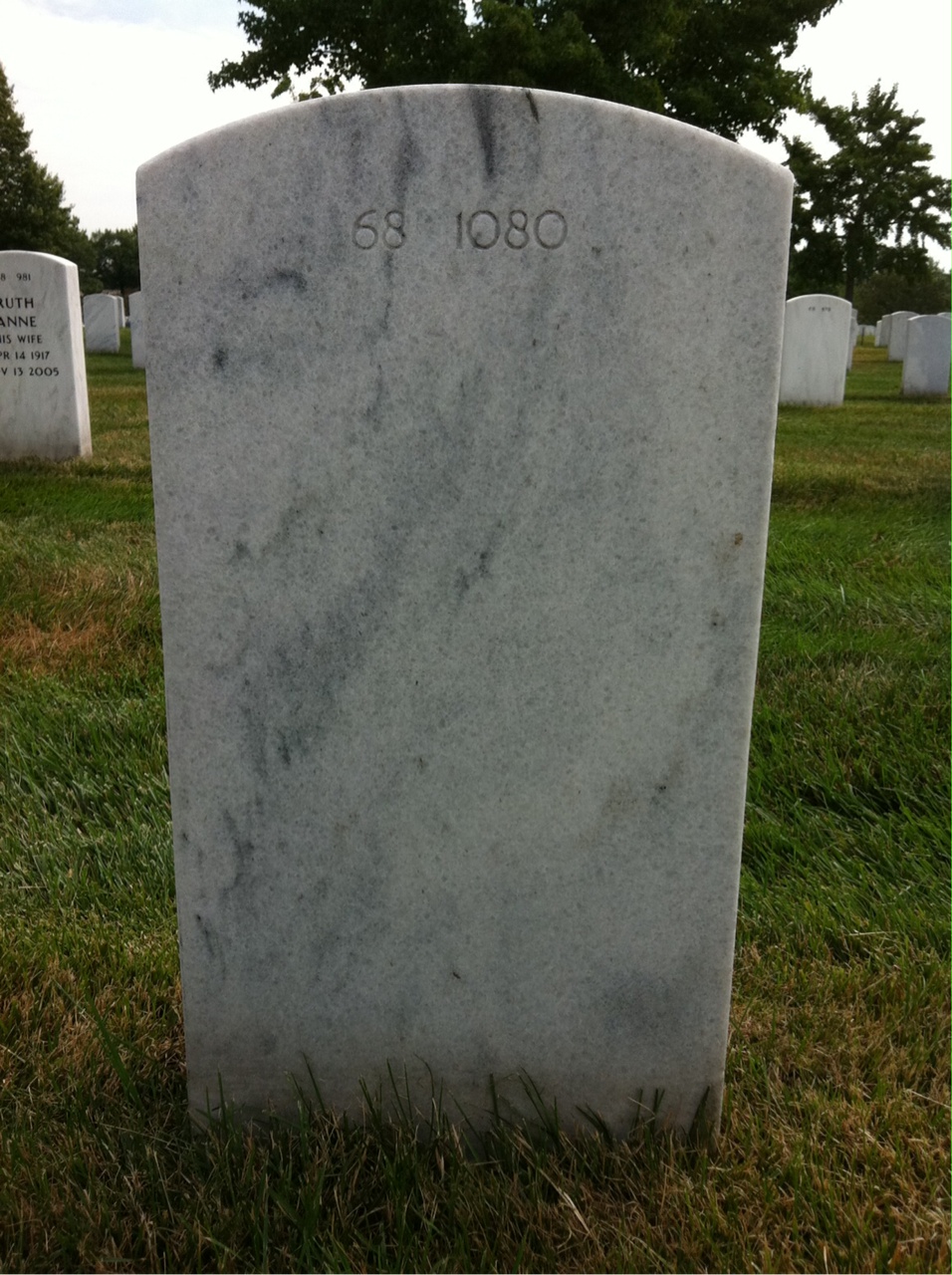 Back of headstone — Lee Blakely