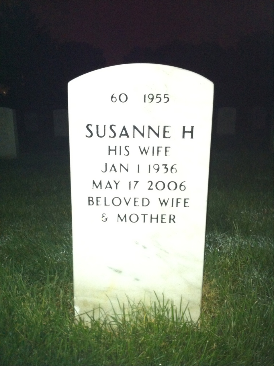 Back of headstone — Edward Fehrenbach