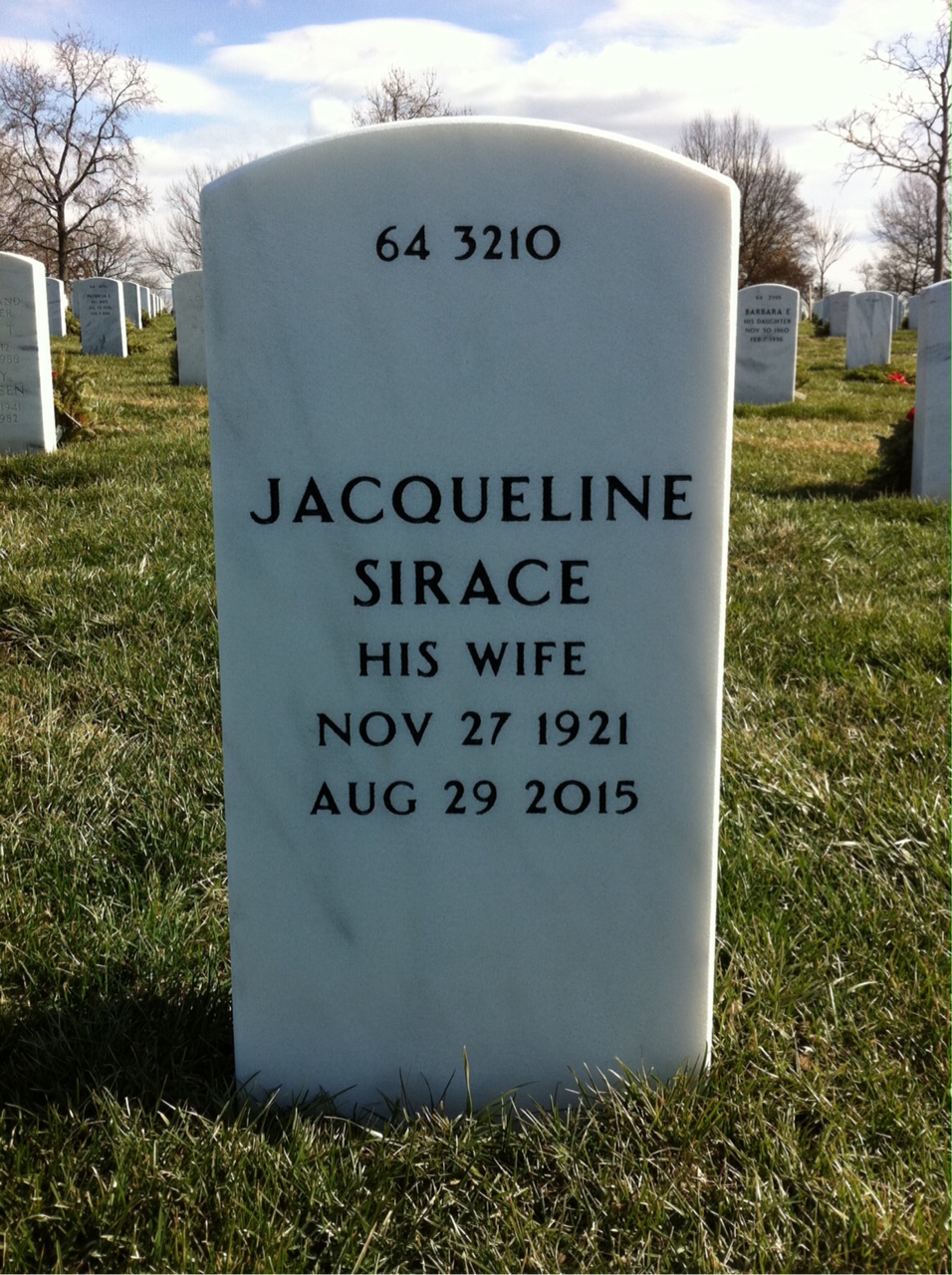 Back of headstone — George Gabelia