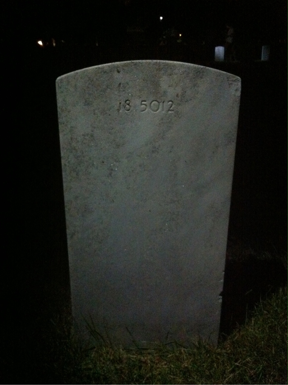 Back of headstone — Mitchell Anderson