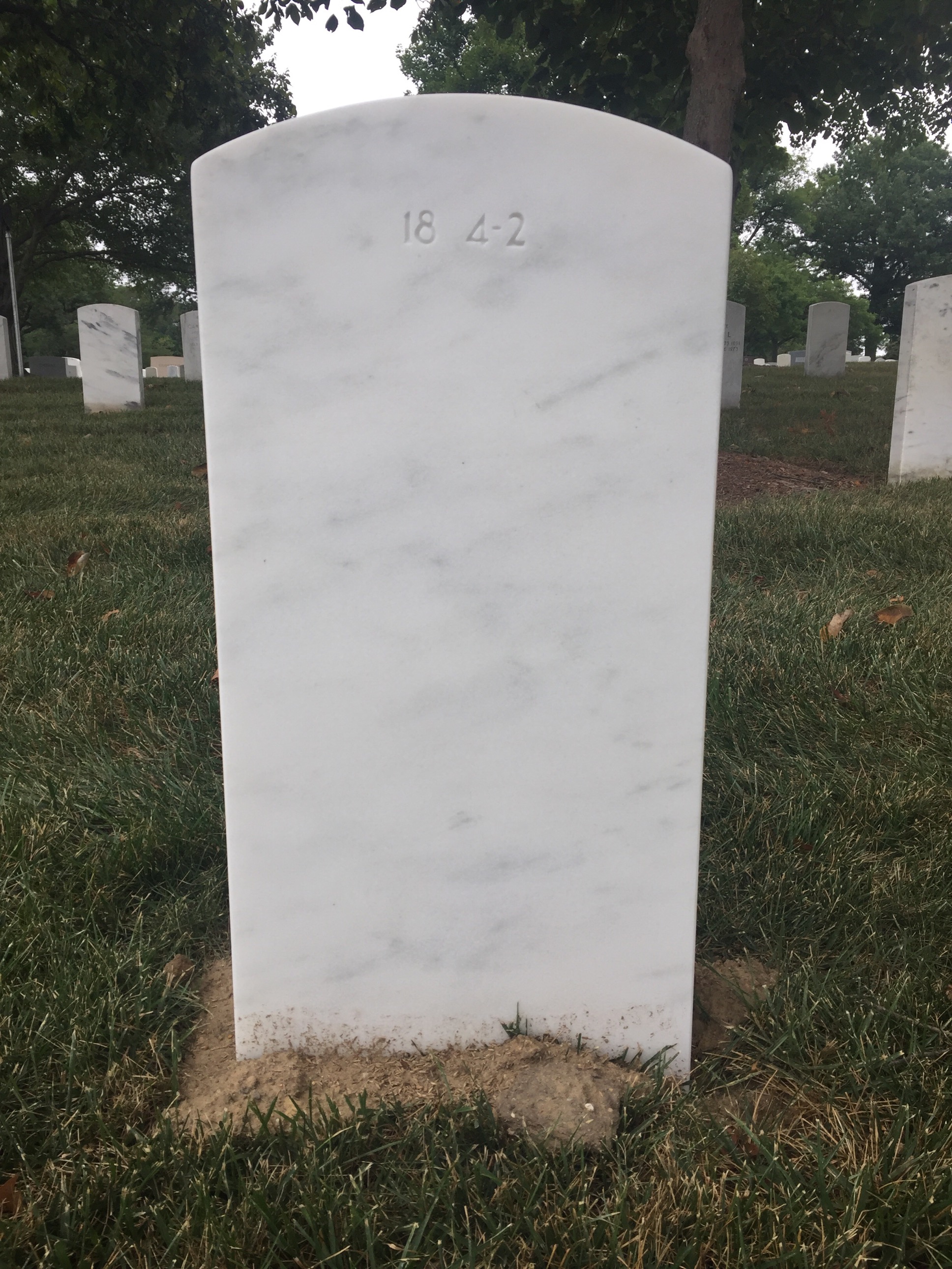 Back of headstone — Lawrence Mitchell