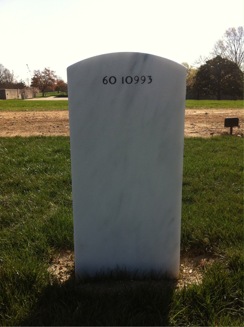 Back of headstone — Norman Arnold