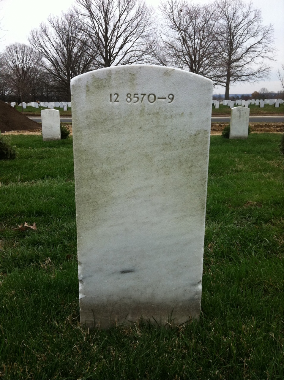 Back of headstone — John Ammon