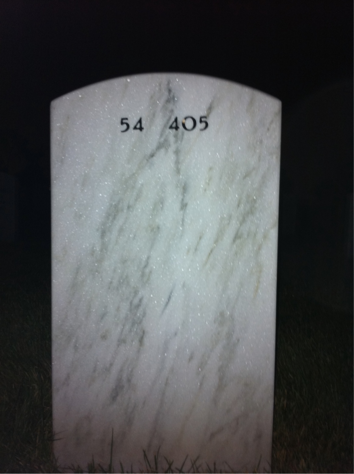 Back of headstone — Jeffery Frey