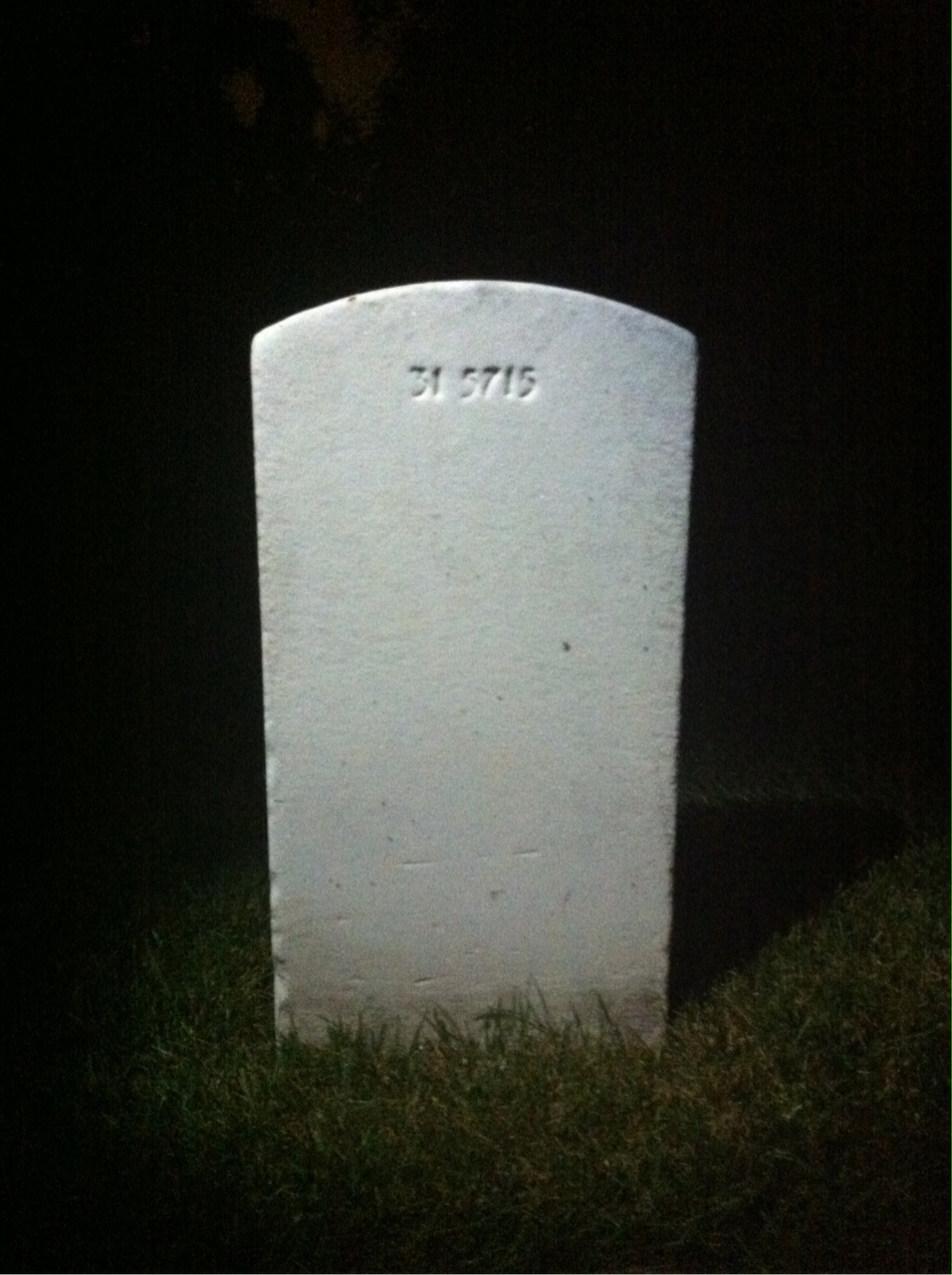 Back of headstone — Walter Dearing