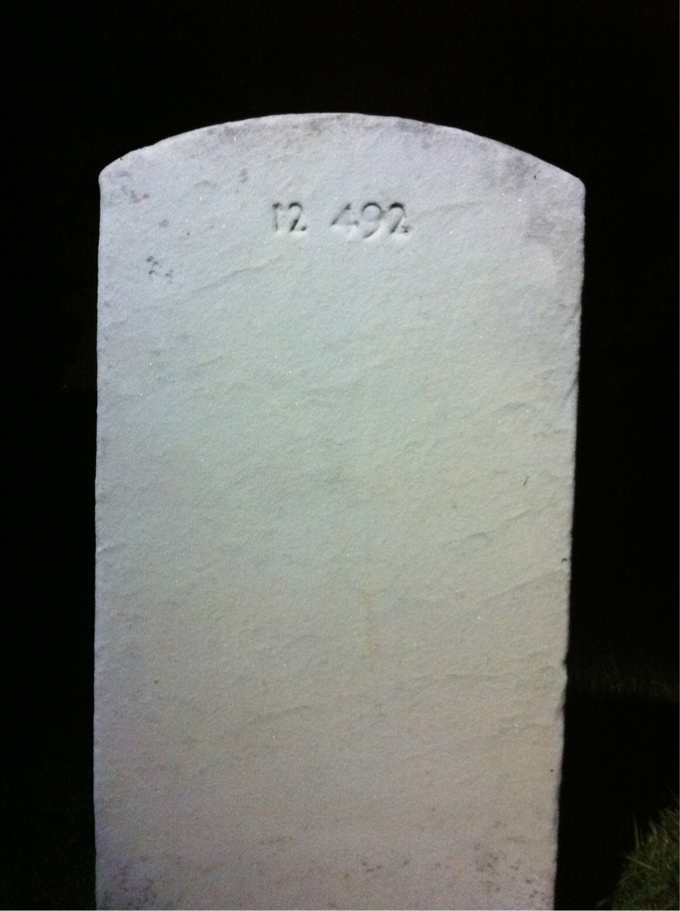 Back of headstone — Benny Applefield