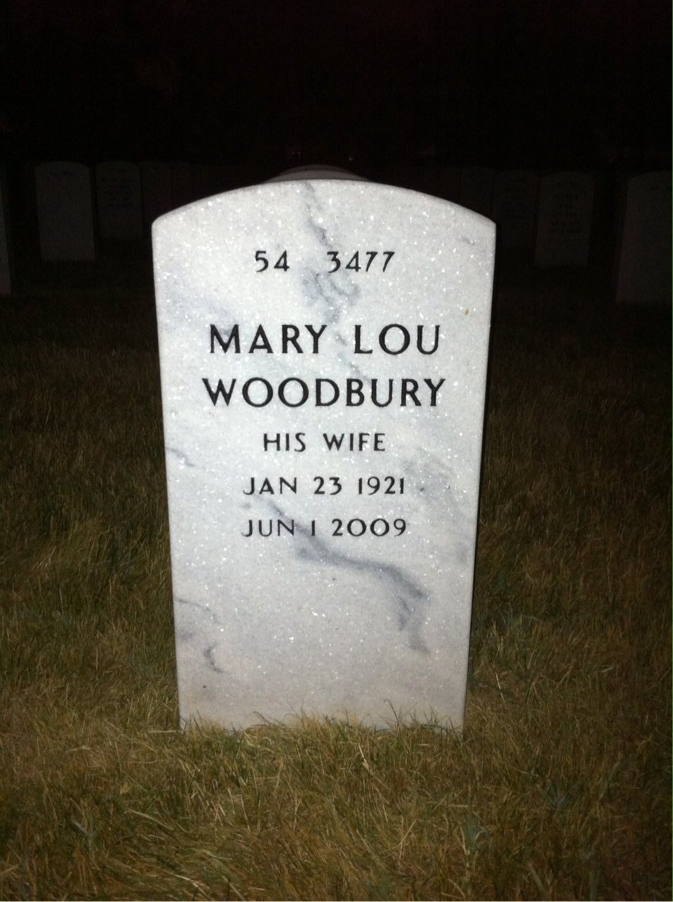 Back of headstone — William Bolinger