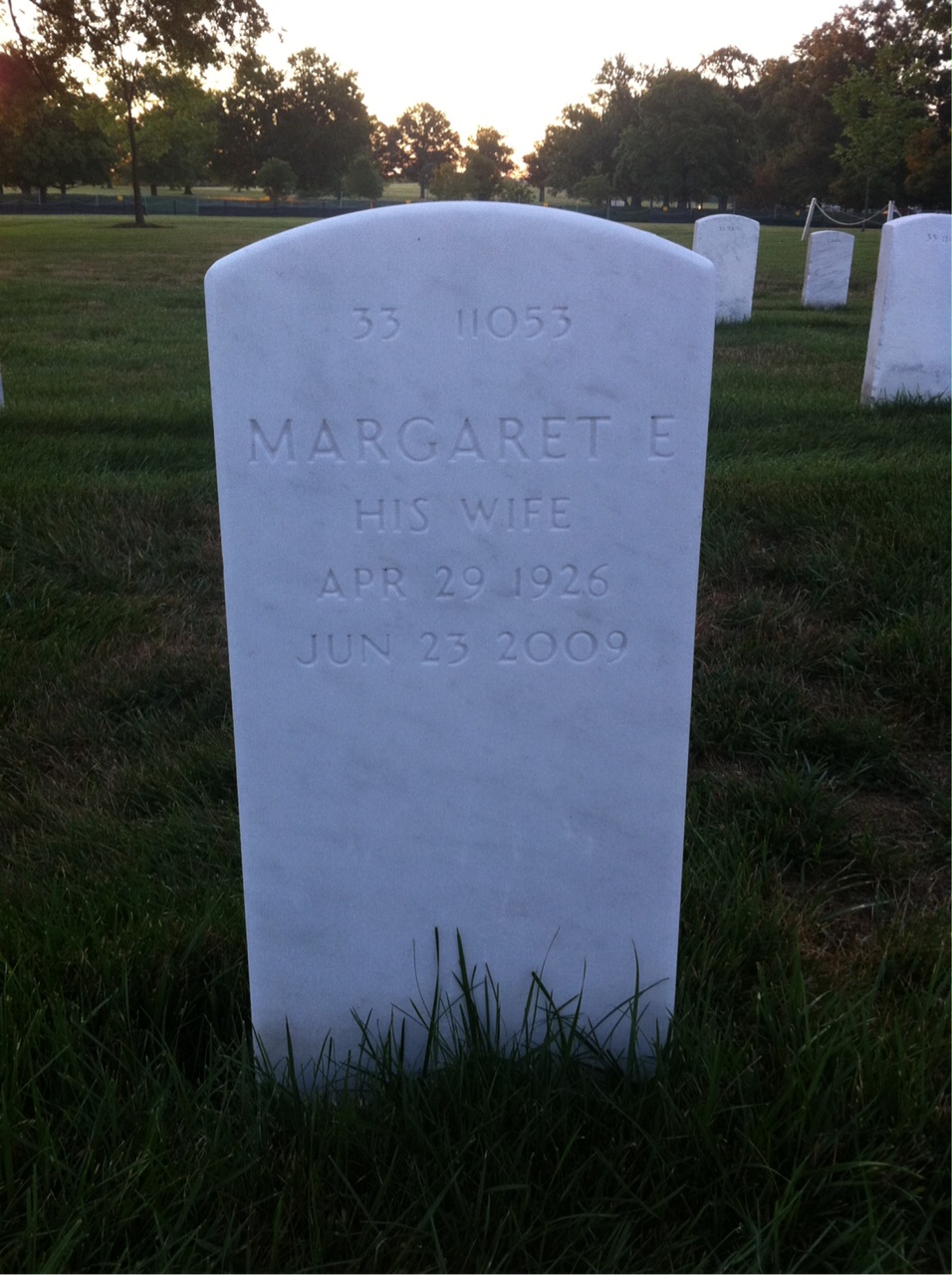 Back of headstone — Frank Blazer