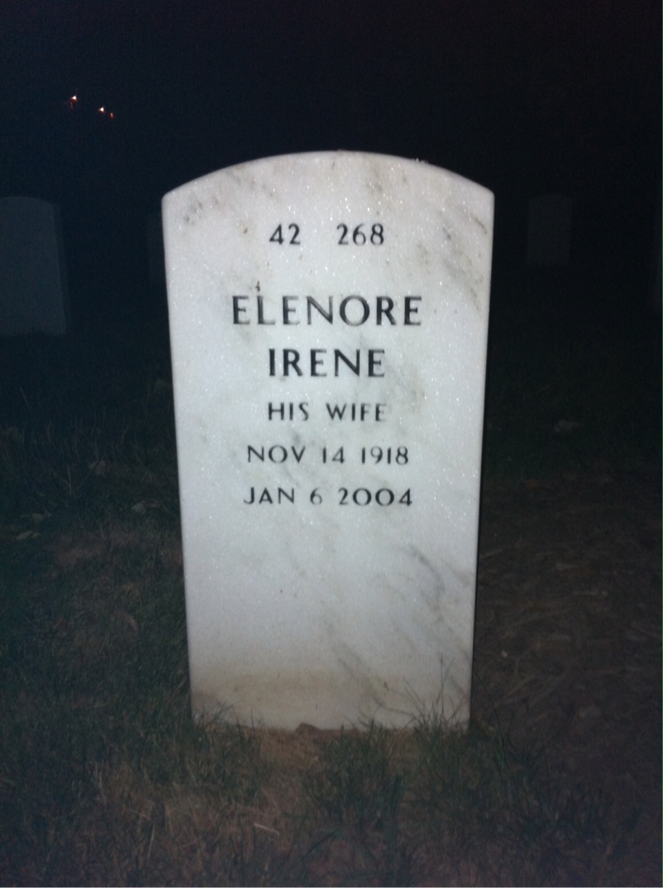 Back of headstone — Norman Dorsett