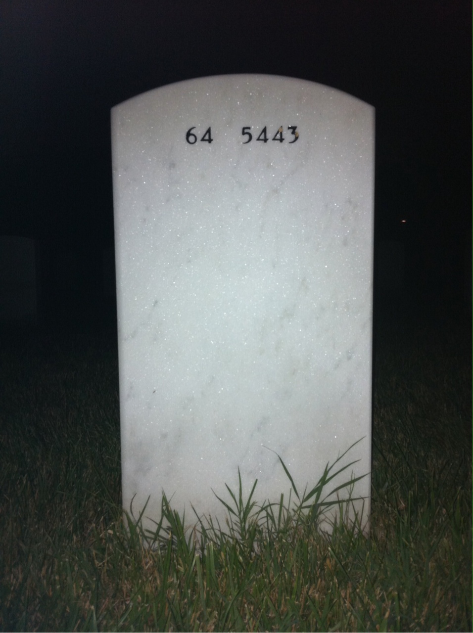Back of headstone — Lloyd Duscha