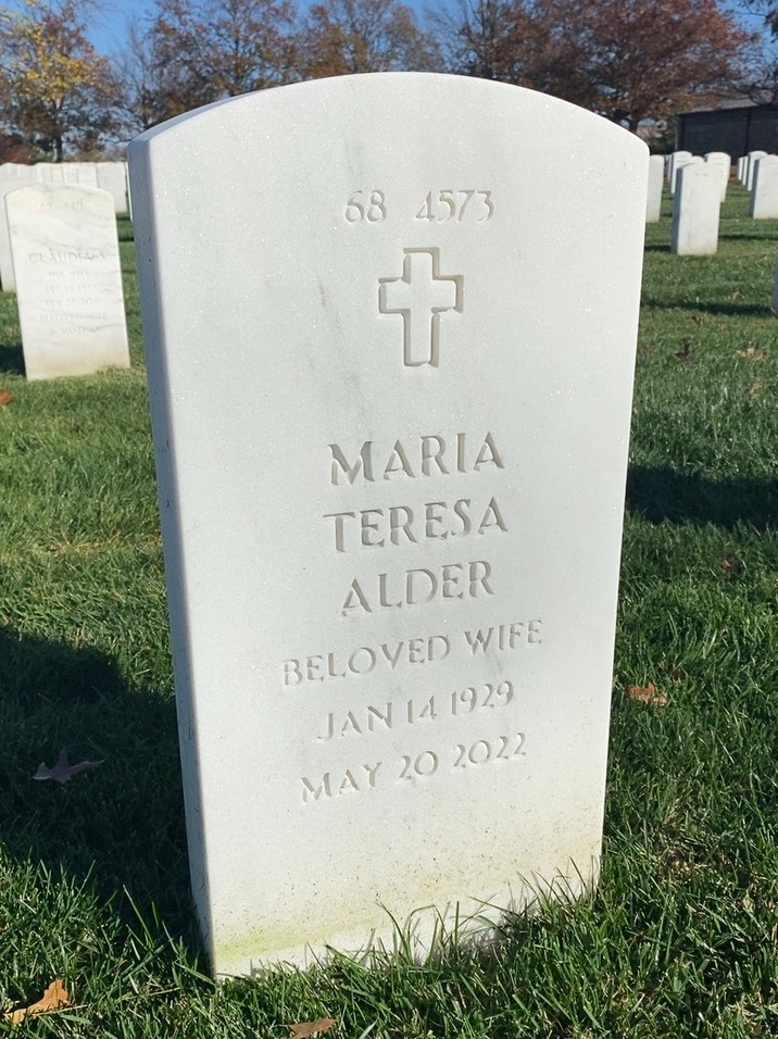 Back of headstone — Charles Alder