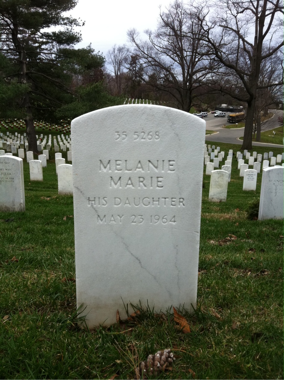 Back of headstone — Frederick Allen