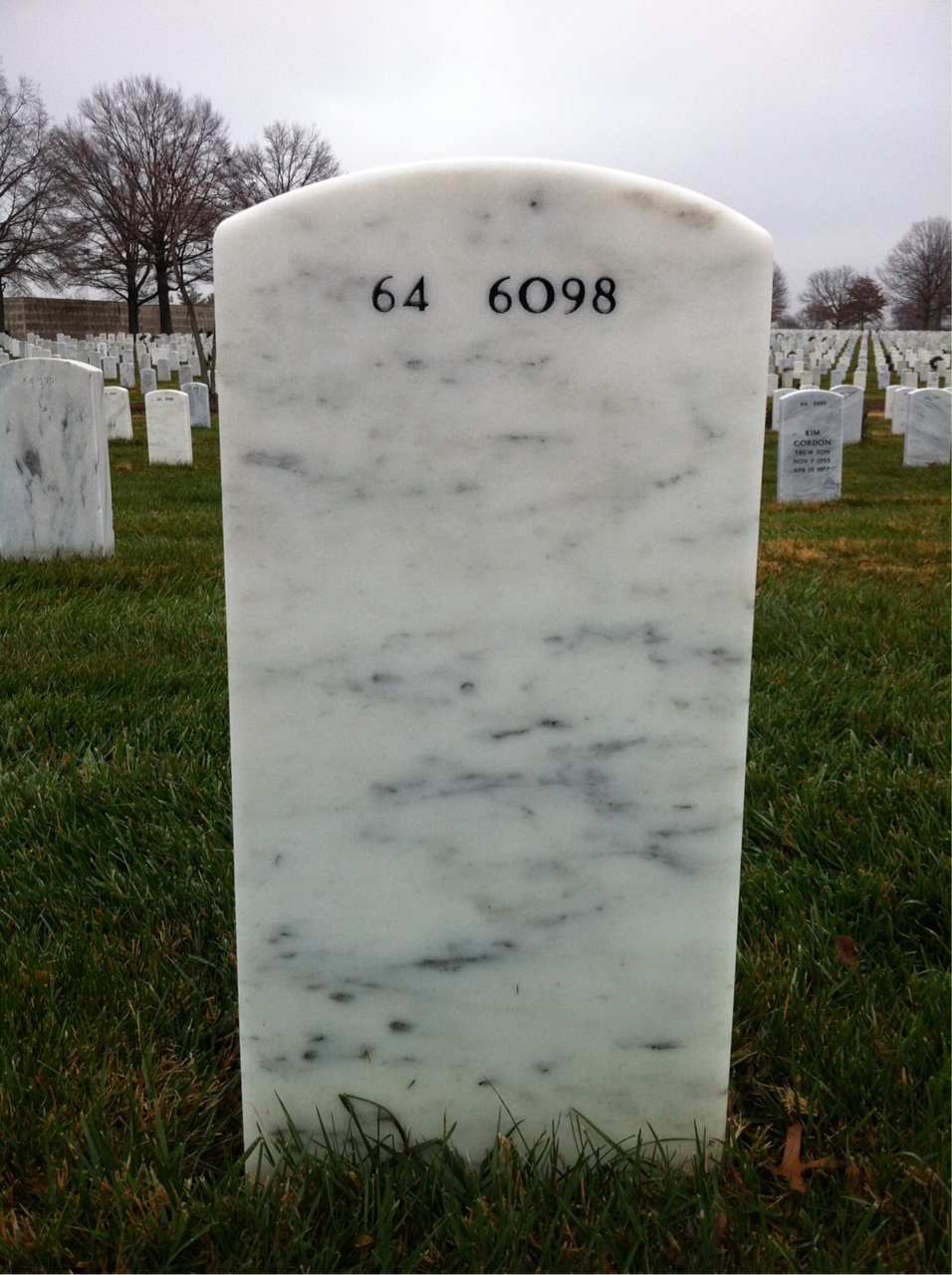 Back of headstone — Ronald Schrank