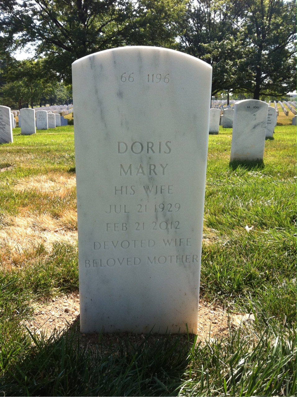 Back of headstone — William Quinn