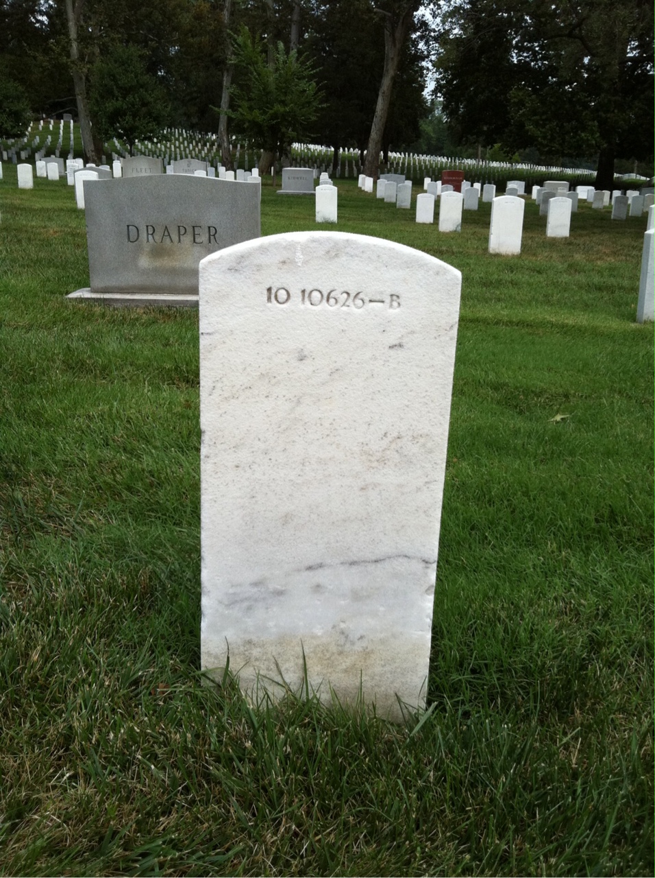 Back of headstone — Ernest Abshure