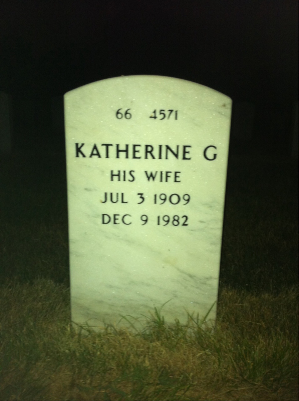Back of headstone — Prentice Morgan