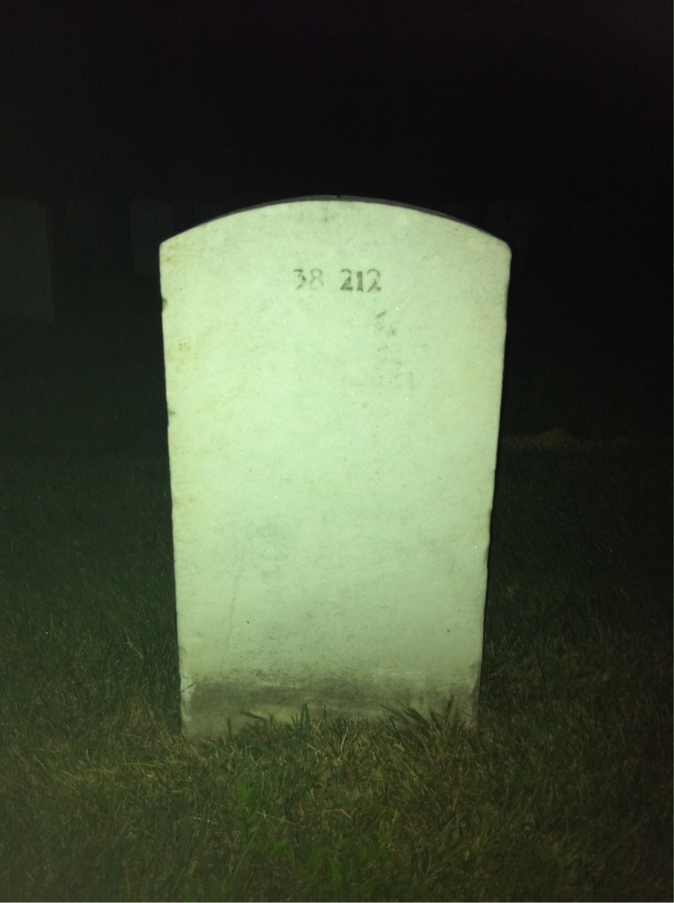 Back of headstone — William Monaghan