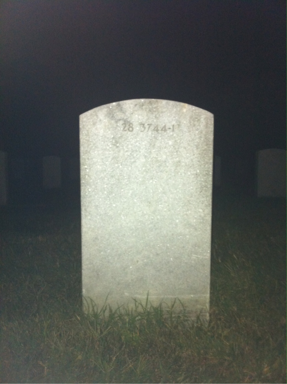 Back of headstone — William Howard Hill