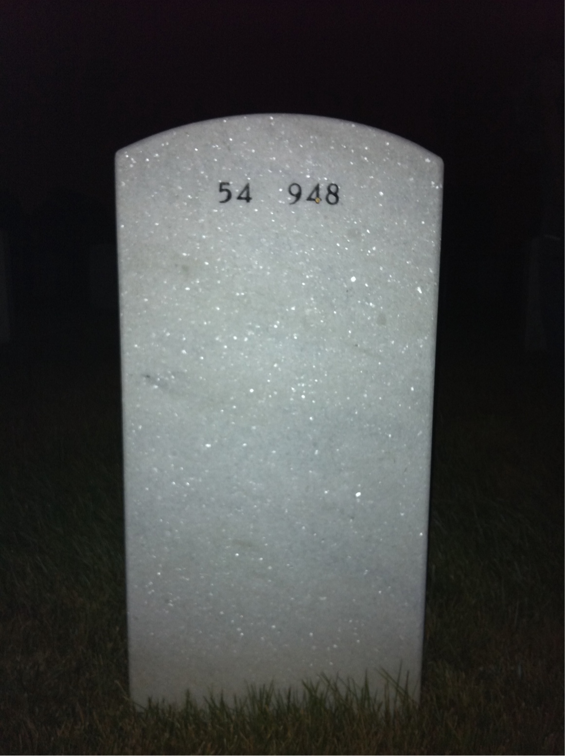 Back of headstone — Jesse Wray