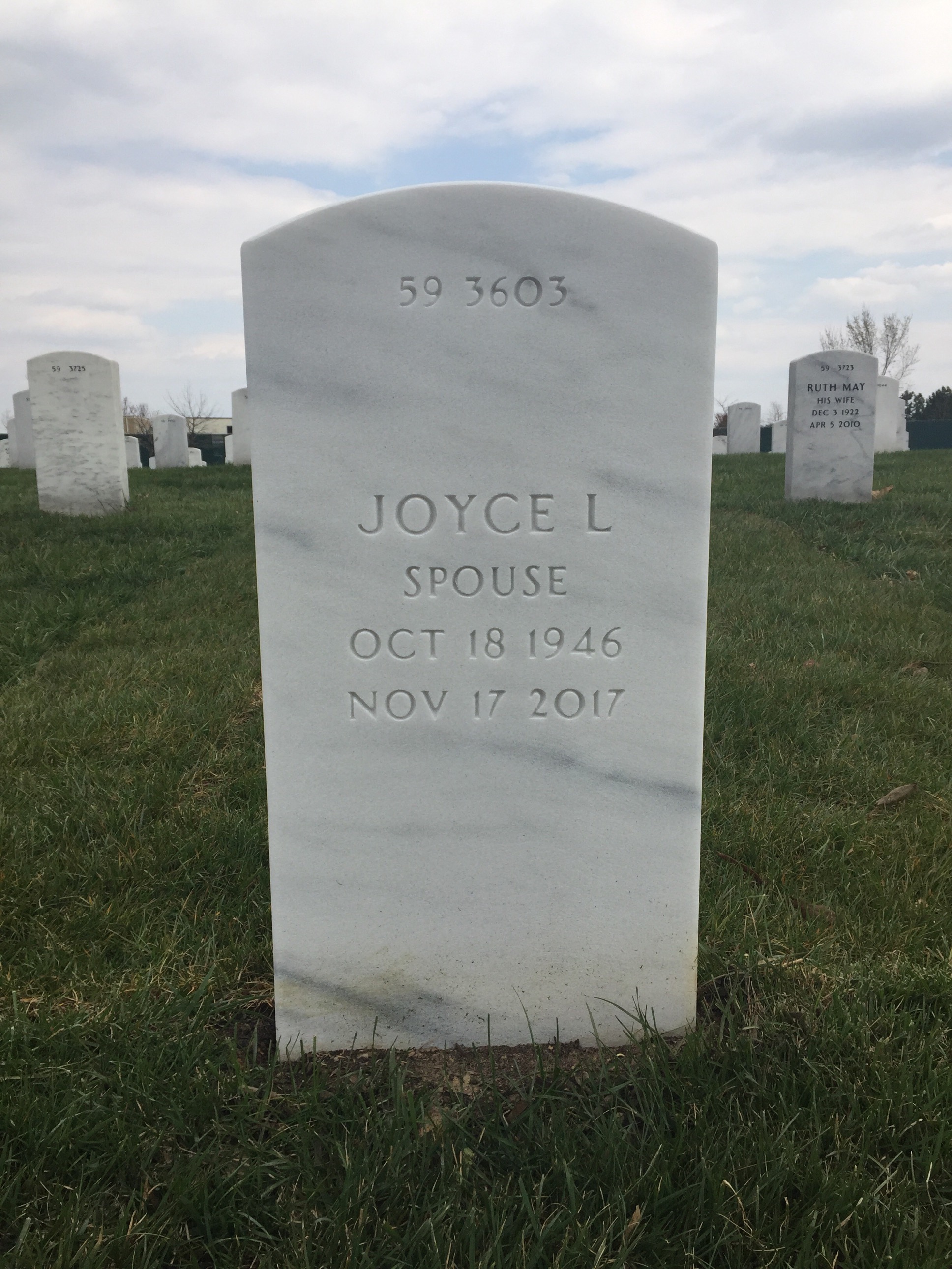 Back of headstone — Samuel Cox