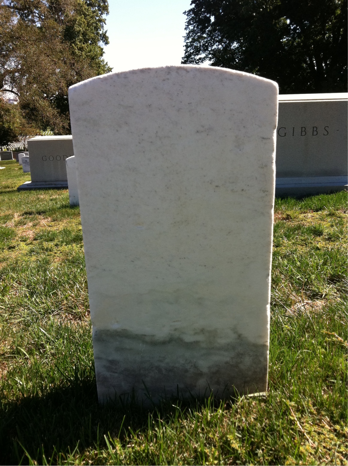 Back of headstone — William Acheson