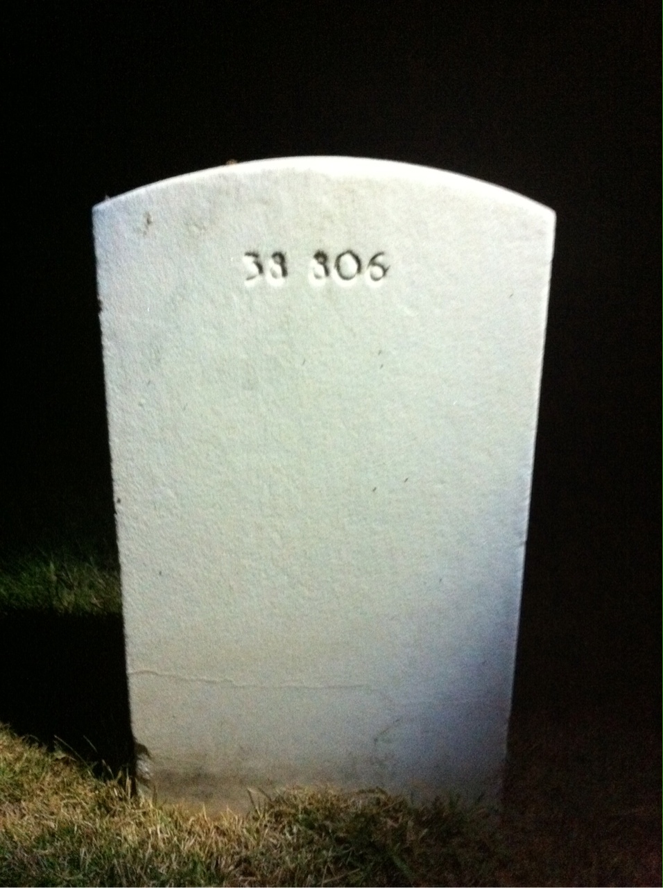 Back of headstone — Gussie Almond