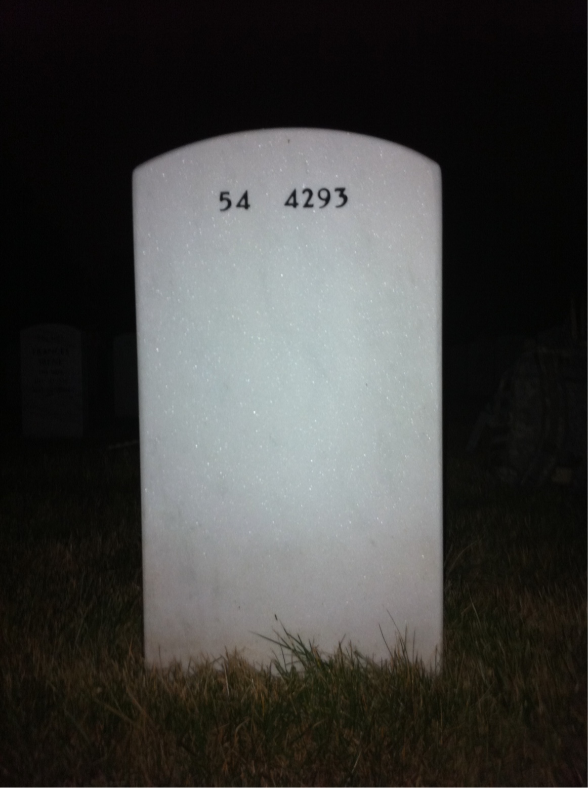 Back of headstone — William Schuler