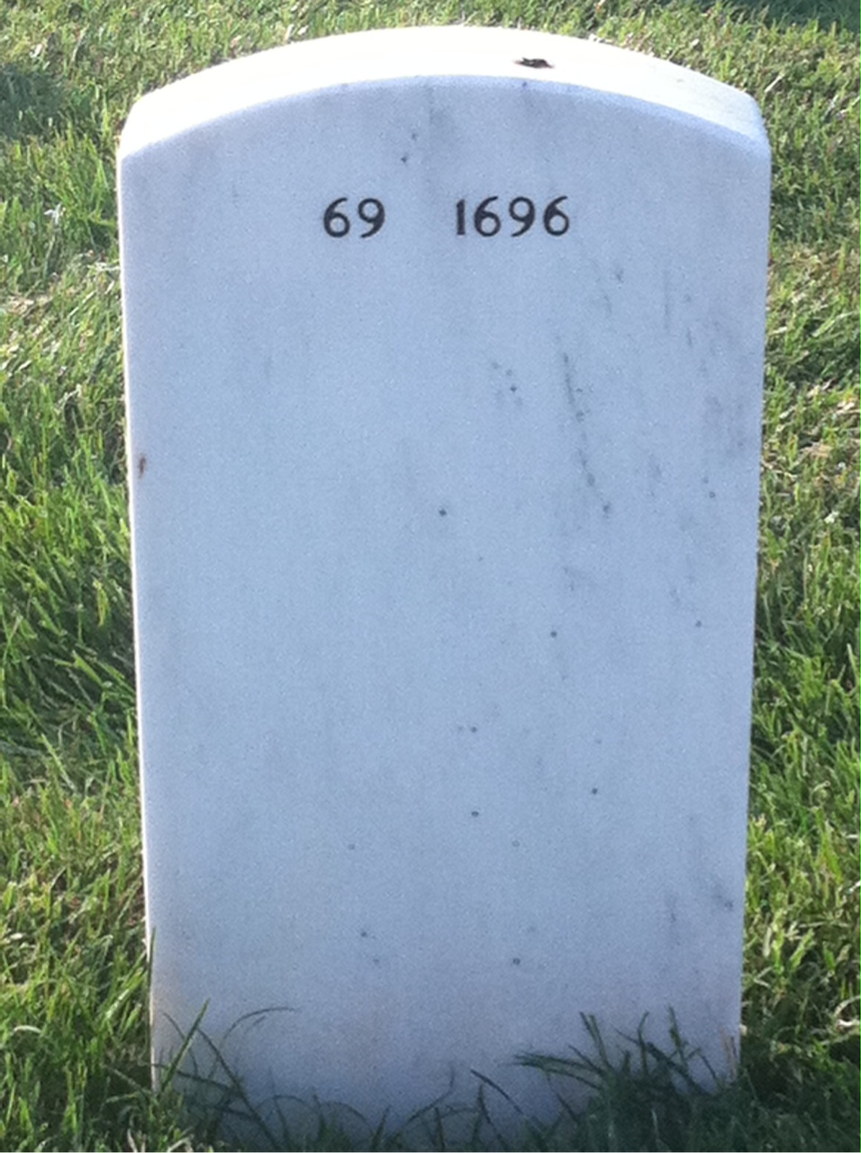 Back of headstone — James Morgan