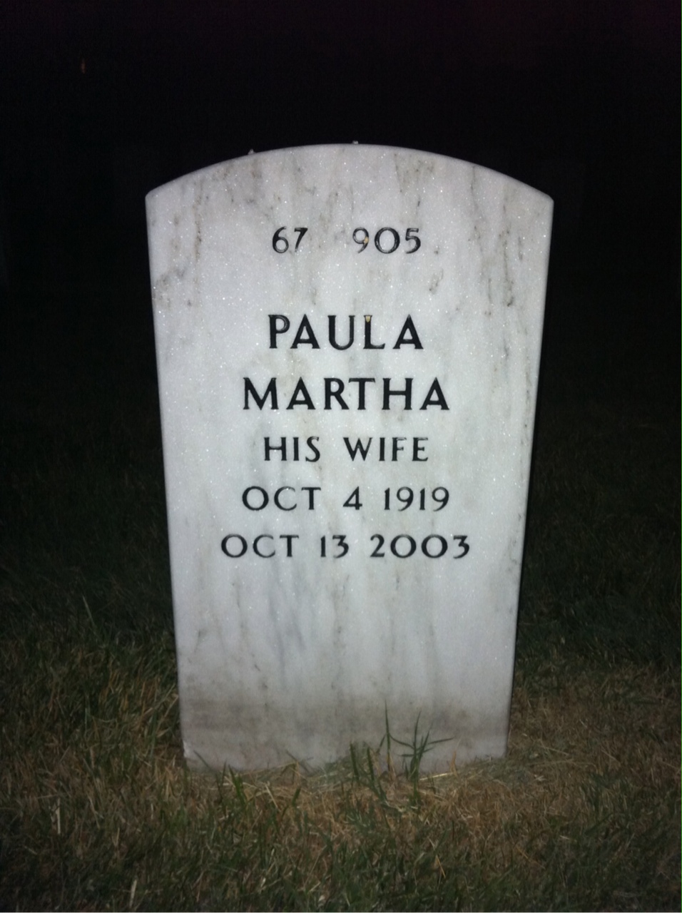 Back of headstone — Thomas Browning