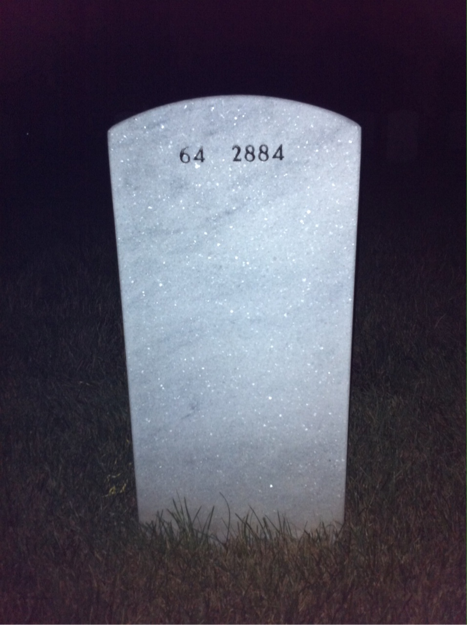 Back of headstone — Fletcher Porter