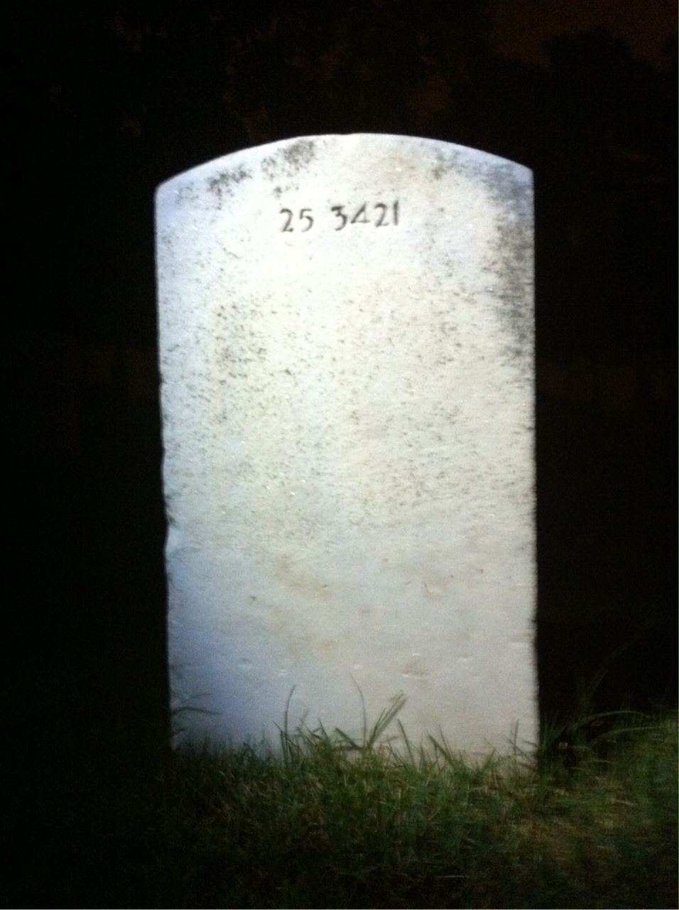 Back of headstone — Samuel Adams