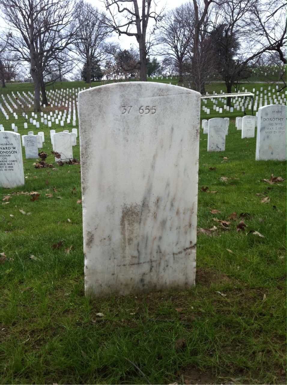 Back of headstone — Edward Bailey