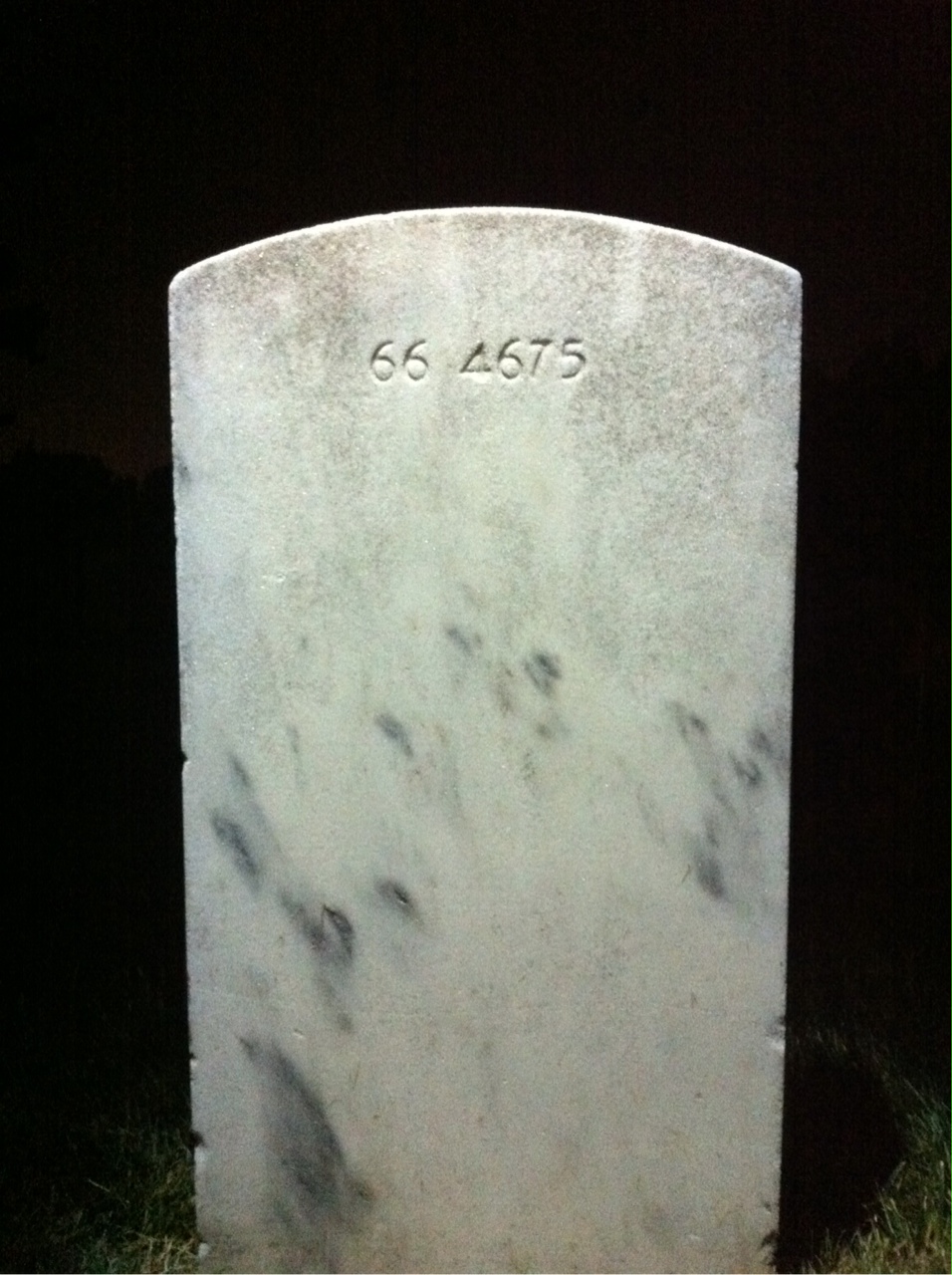Back of headstone — Gordon Andrews